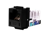 Hubbell Wiring HXJ6BK JACK HXJ CAT6 8POS UNI A/B BK | YarinInd