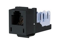 Hubbell Wiring HXJUBK JACK HXJ 6POS USOC BK