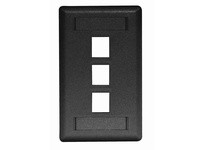 Hubbell Wiring IFP13BK PLATE WALLFLUSH1-G3PORTBK | High-Quality Wall Plate