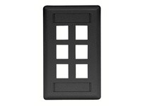 Hubbell Wiring IFP16BK PLATE WALLFLUSH1-G6PORTBK | High-Quality Wall Plate