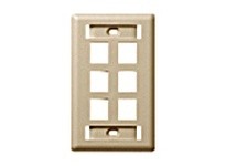 Hubbell Wiring IFP16GY PLATE WALLFLUSH1-G6PORTGY