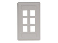 Hubbell Wiring IFP16OW PLATE WALLFLUSH1-G6PORTOW