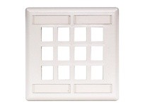 Hubbell Wiring IFP212W PLATE WALL FLUSH 2-G 12PORT WH