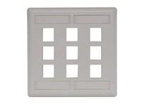 Hubbell Wiring IFP29OW Plate Wall Flush 2-G 9-Port OW | Industrial Supplies