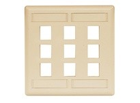 Hubbell Wiring IFP29TI Plate Wall Flush 2-G 9-Port | High-Quality Industrial Supplies