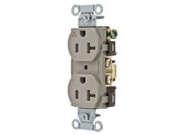 Hubbell Wiring IG5352GY COMM 20A SIDE & BACK WIRED IG DUP GY