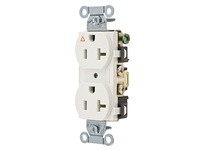 Hubbell Wiring IG5352W COMM 20A SIDE & BACK WIRED IG DUP WH | Industrial Supplies