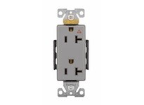 Cooper Eaton IG6362GY Receptacle IG Deco Duplex 20A 125V 2P3W B&S Gray