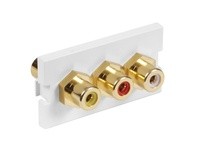 Hubbell Wiring IM3RF1W ISTATION MOD W/3RCA FEED THU 1U WH