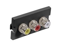 Hubbell Wiring IM3RS1BK ISTATION MODULE W/3RCA SOLDER 1U BK | YarinInd