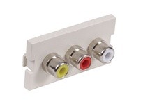 Hubbell Wiring IM3RS1OW ISTATION MODULE W/3RCA SOLDER 1U OW | Industrial Supplies