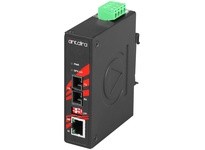 Antaira IMC-C1000-M-T Compact Industrial Gigabit Ethernet Media Converter with 10/100/1000TX to SC MM 1000Mbps Fixed Fiber EOT: 