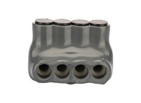 NSI IPLG6-4B 6-14 AWG (CLASS BCDKMI) POLARIS GREY FOR FINE STRANDED COOPER CONDUCTOR -4 PORT (BAGGED)