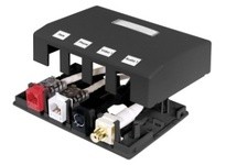 Hubbell Wiring ISB4BK Housing Surface Mount 4 Port BK | Industrial Supplies