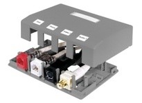 Hubbell Wiring ISB4GY HOUSING SURFACE MOUNT 4 PORT GY