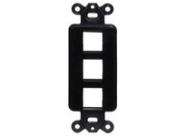 Hubbell Wiring ISF3BK Plate Decorator Frame 3-Port BK | Industrial Supplies