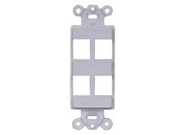 Hubbell Wiring ISF4W PLATE DECORATOR FRAME 4PORT WH
