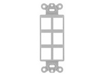 Hubbell Wiring ISF6GY PLATE DECORATOR FRAME 6PORT GY