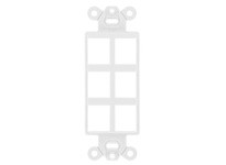 Hubbell Wiring ISF6W Plate Decorator Frame 6-Port White | Industrial Supplies