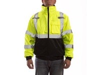 Tingley J26172-L BOMBER 3.1 Hi-Vis Class 3 Jacket Waterproof Zipper Fly Front - Fluorescent Yellow-Green and Black Size L