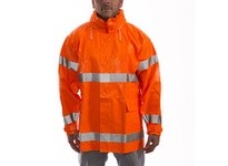 Tingley J53129-XL COMFORT-BRITE Hi-Vis Flame Resistant Class 3 Jacket Full Vented Cape Back - Fluorescent Orange-Red Size XL