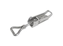 KIPP K0050.1421122 LATCH WITH HOOK CLAMP MOVABLE AD FAST. HOLES VISIBLE FORM:A STANDARD STAINLESS STEEL 1.4301 BRIGHT F1=1000
