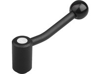 KIPP K0108.1101 TENSION LEVER SIZE:1 M10 A=88 FORM:20 degree STEEL COMP:PLASTIC
