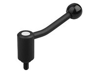 KIPP K0108.3A61X40 TENSION LEVER SIZE:3 5/8-11X40 A=1285 FORM:20 degree STEEL COMP:PLASTIC