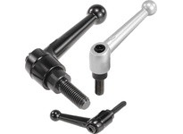 KIPP K0116.5163X70 ADJUSTABLE HANDLE SIZE:5 M16X70 ZINC SILVER MET COMP:STEEL