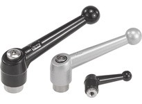 KIPP K0117.5161 ADJUSTABLE HANDLE SIZE:5 M16 ZINC BLACK SATIN COMP:STAINLESS STEEL