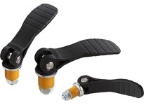 KIPP K0118.121114X12 CAM LEVER ELASTOMER LOCK SIZE:1 D=14 A=715 B=22 POLYAMIDE BLACK COMP:STAINLESS STEEL