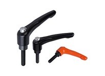 KIPP K0122.92102X30 ADJUSTABLE HANDLE WTIH PROTECTIVE CAP SIZE:2 M10X30 ZINC ORANGE RAL2004 POWDER COATED COMP:STEEL BLACK OXIDI