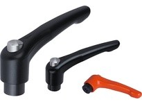 KIPP K0122.93101 ADJUSTABLE HANDLE WTIH PROTECTIVE CAP SIZE:3 M10 ZINC BLACK SATIN POWDER COATED COMP:STEEL BLACK OXIDIZED