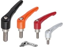 KIPP K0123.51627X60 Adjustable Handle Size 5 M16X60 | Zinc Red RAL3003