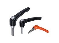 KIPP K0123.92A22X25 Adjustable Handle with Protective Cap | Zinc Orange RAL2004