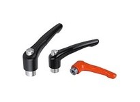 KIPP K0123.93082 Adjustable Handle with Protective Cap Size:3 M08 Zinc Orange RAL2004 | Industrial Supplies