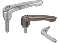KIPP K0124.2A2X25 ADJUSTABLE HANDLE SIZE:2 1/4-20X25 STAINLESS STEEL ELECTROPOLISHED COMP:STAINLESS STEEL
