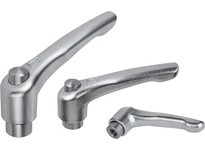 KIPP K0124.92A3 ADJUSTABLE HANDLE WTIH PROTECTIVE CAP SIZE:2 5/16-18 STAINLESS STEEL ELECTROPOLISHED COMP:STAINLESS STEEL