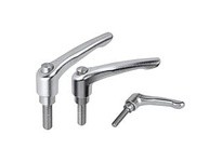 KIPP K0124.93A4X20 ADJUSTABLE HANDLE WTIH PROTECTIVE CAP SIZE:3 3/8-16X20 STAINLESS STEEL ELECTROPOLISHED COMP:STAINLESS STEEL