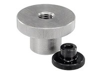 KIPP K0143.12 KNURLED NUT HIGH D=M12 D1=36 H=23 FREE-CUTTING STEEL BLACK OXIDIZED