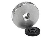 KIPP K0144.122 KNURLED NUT FLAT D=M12 D1=36 H=10 STAINLESS STEEL BRIGHT