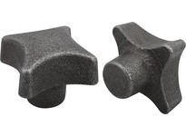 KIPP K0147.120 PALM GRIP DIN6335 TUMBLED FORM:A D1=100 H=65 GREY CAST IRON