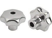 KIPP K0150.240082 STAR GRIP FORM:B TO DIN6336 D1=40 H=26 D=8 STAINLESS STEEL POLISHED