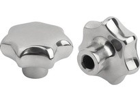 KIPP K0150.332CM2 STAR GRIP FORM:C TO DIN6336 D1=32 H=21 D=025 STAINLESS STEEL POLISHED