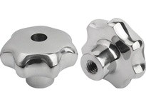 KIPP K0150.432063 STAR GRIP FORM:D TO DIN6336 D=M06 D1=32 H=21 STAINLESS STEEL BLASTED