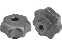 KIPP K0151.4A4 STAR GRIP D=3/8-16 D1=50 H=32 FORM:D GREY CAST IRON