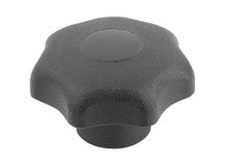 KIPP K0155.2051 STAR GRIP SIMILAR TO DIN6336 D=M05 D1=32 FORM:K THERMOPLASTIC BLACK COMP:STEEL CAP:BLACK