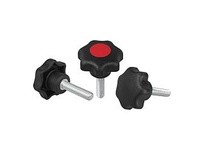 KIPP K0155.410X25 STAR GRIP SIMILAR TO DIN6336 D=M10X25 D1=40 FORM:L THERMOPLASTIC BLACK COMP:STEEL CAP:BLACK