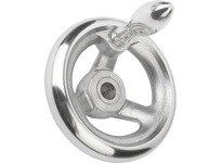 KIPP K0160.2400X30 HANDWHEEL DIN950 D1=400 REAMED HOLE D2=30H7 ALUMINUM COMP:ALUMINUM MACHINE HANDLE FIXED