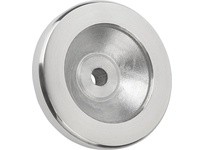 KIPP K0161.0160XCQ DISC HANDWHEEL D1=160 REAMED HOLE D2=0625 ALUMINUM WITHOUT GRIP